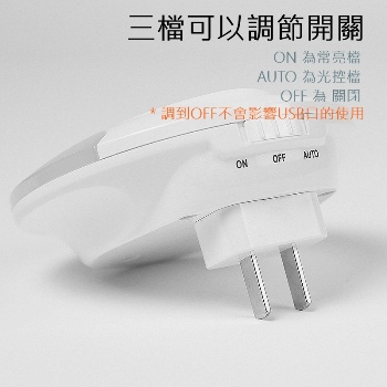 創意雙USB充電 LED感應小夜燈