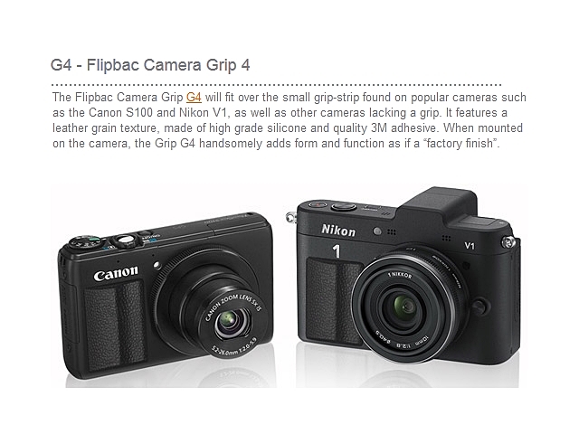 加拿大Flipbac類單眼相機握把貼G4(真皮+矽膠,開年公司貨)
