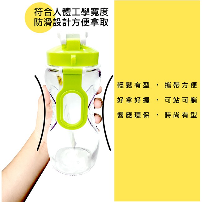 金德恩 台灣製造 環保流線玻璃瓶500ml (R-300)