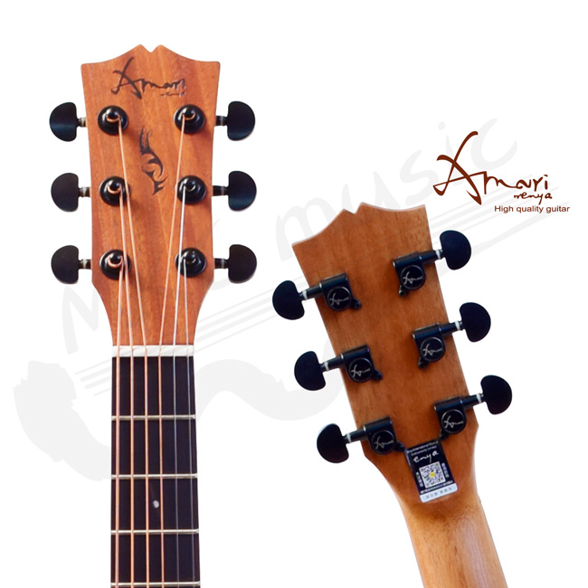 Amari 36吋 可插電附調音器 雲杉木面板旅行吉他(mini-EQ)原木色 加贈超值五