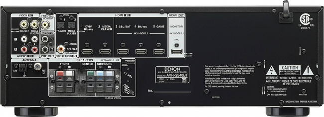 Denon AVR-S540BT 5.2聲道4K影音環繞擴大機