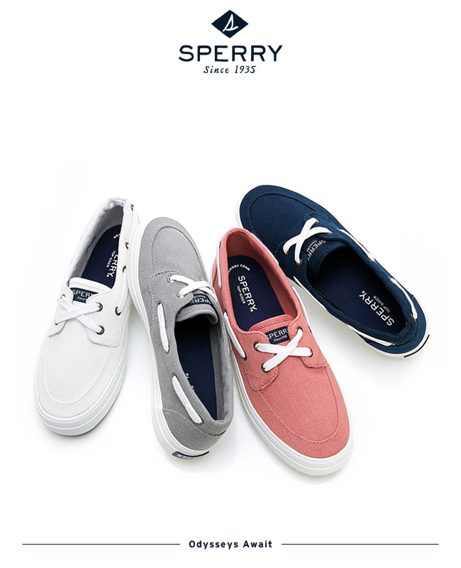 SPERRY CREST BOAT 輕量厚底帆船鞋(女)-灰色