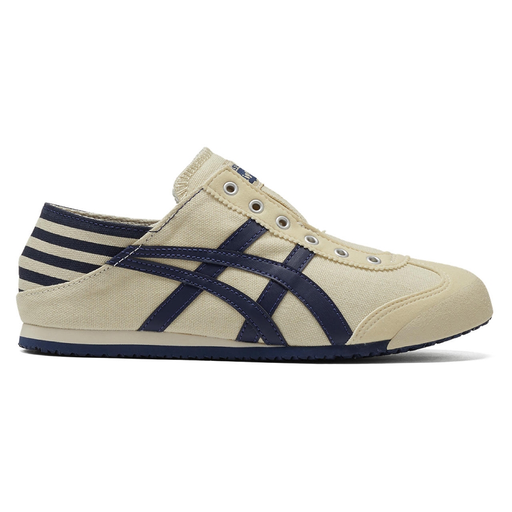 Onitsuka Tiger鬼塚虎-米白色深藍線條MEXICO 66 PARATY休閒鞋 