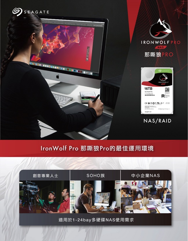 Seagate那嘶狼IronWolf Pro 10TB 3.5吋 NAS專用硬碟