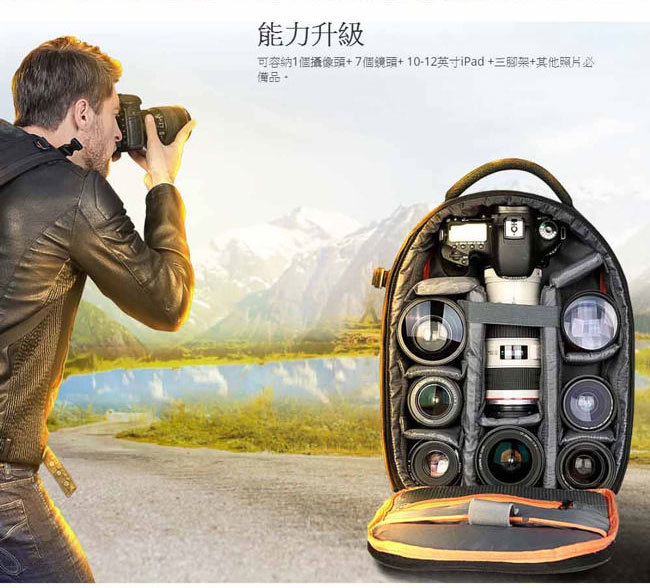 【K&F Concept】 旅行者 相機單眼後背包 攝影包 (KF13.036)