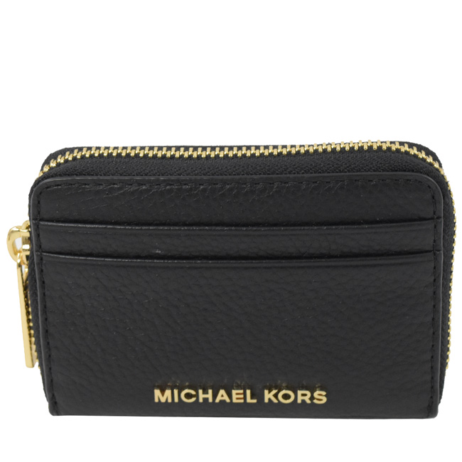 MICHAEL KORS Jet Set 牛皮ㄇ字拉鍊零錢包(黑)