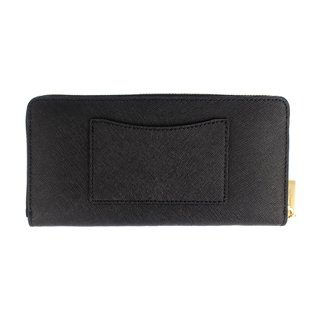 MICHAEL KORS Jet Set 金色MK字樣防刮皮革拉鍊長夾