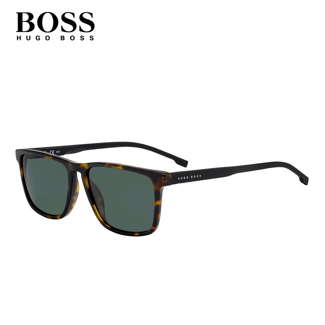 HUGO BOSS BOSS 0921/S-時尚方框太陽眼鏡-玳瑁