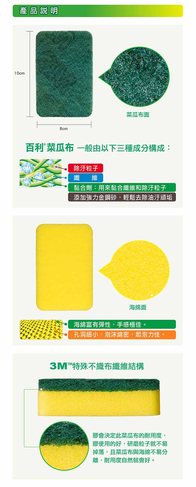 3M 百利餐廚爐具專用海綿菜瓜布5片裝