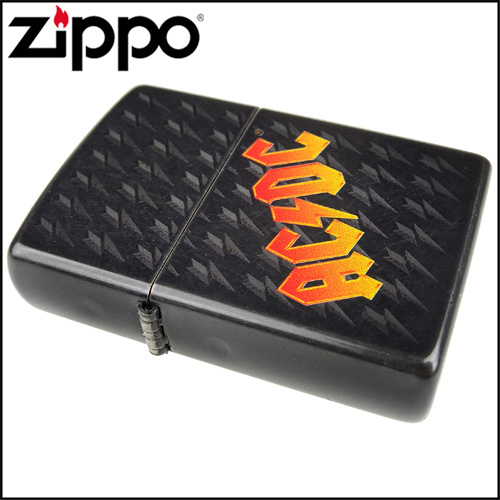 ZIPPO 美系~AC/DC樂團-閃電圖案雕刻打火機