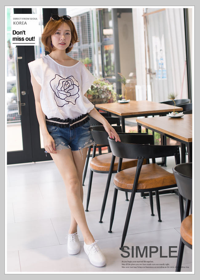 River&Moon中大尺碼-韓版超軟縫線繫帶厚底小白鞋