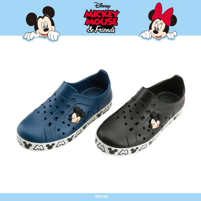 迪士尼童鞋 米奇 雙色防水休閒鞋-藍