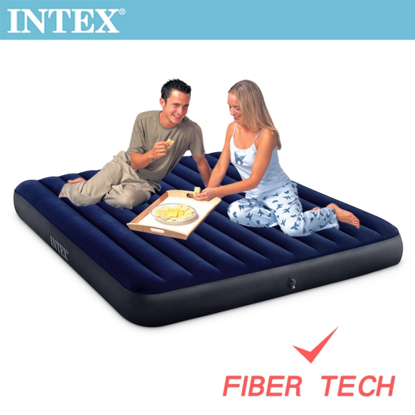 INTEX 經典雙人(新款FIBER TECH)充氣床-寬183cm(64755)