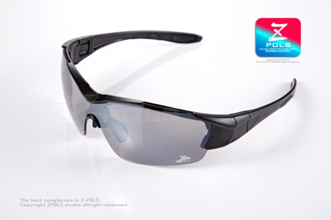 【Z-POLS】新一代頂級消光黑全新設計 一片式電鍍鏡面運動太陽眼鏡