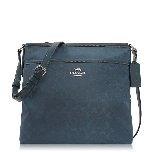 COACH 尼龍 / 斜背包(小款/深藍綠)