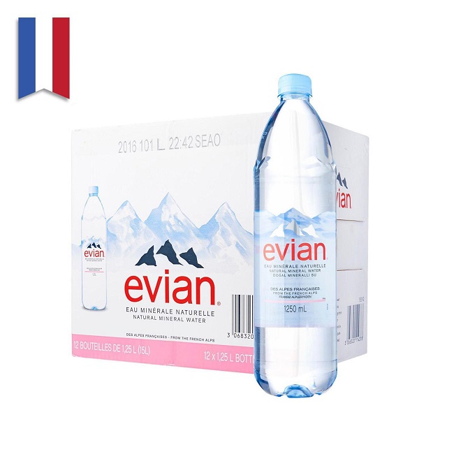 Evian依雲 天然礦泉水(1250mlx12瓶)