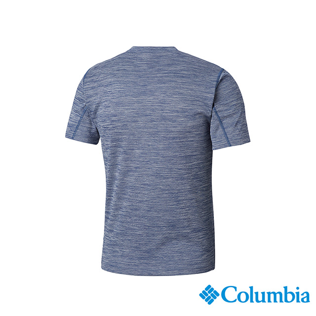 Columbia哥倫比亞男款-UPF30涼感快排短袖上衣-深藍UAE64630NY