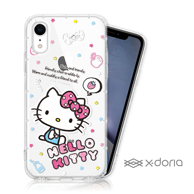 Hello Kitty iPhone XR 彩繪水鑽手機空壓殼 - 塗鴉