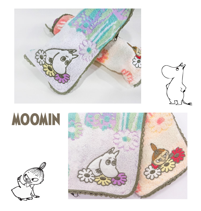 日本丸真 Moomin速吸收納雨傘/水瓶套-粉橘森林