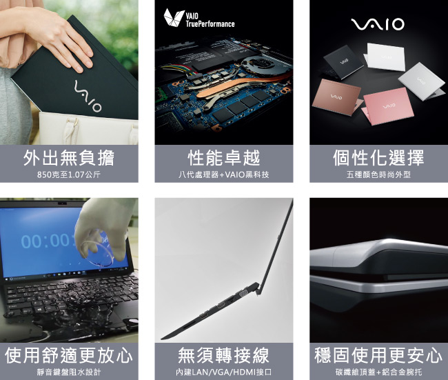 VAIO S13-深夜黑日本製造匠心精神(i5-8250U/8G/512G/Pro)特仕