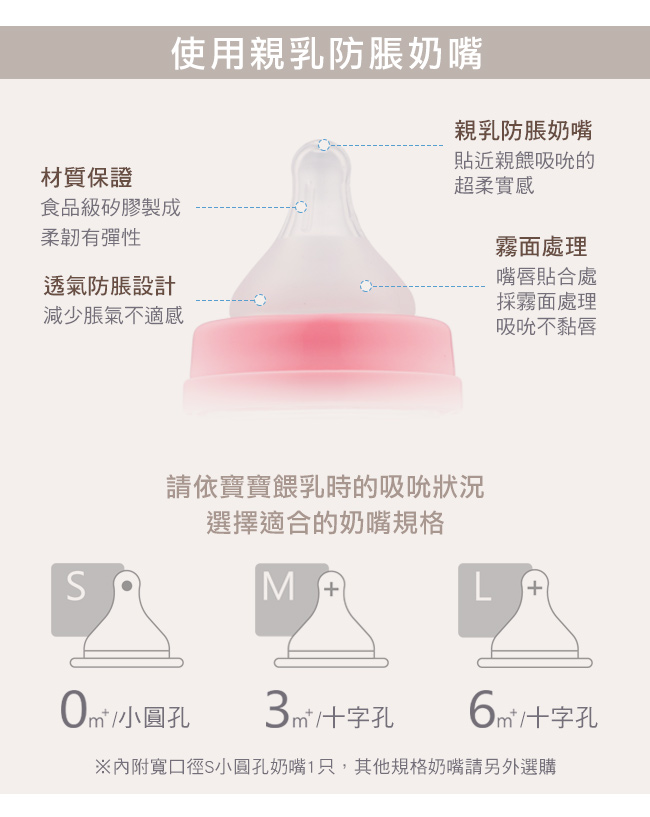 奇哥 親乳實感防脹氣玻璃奶瓶-寬口240ml