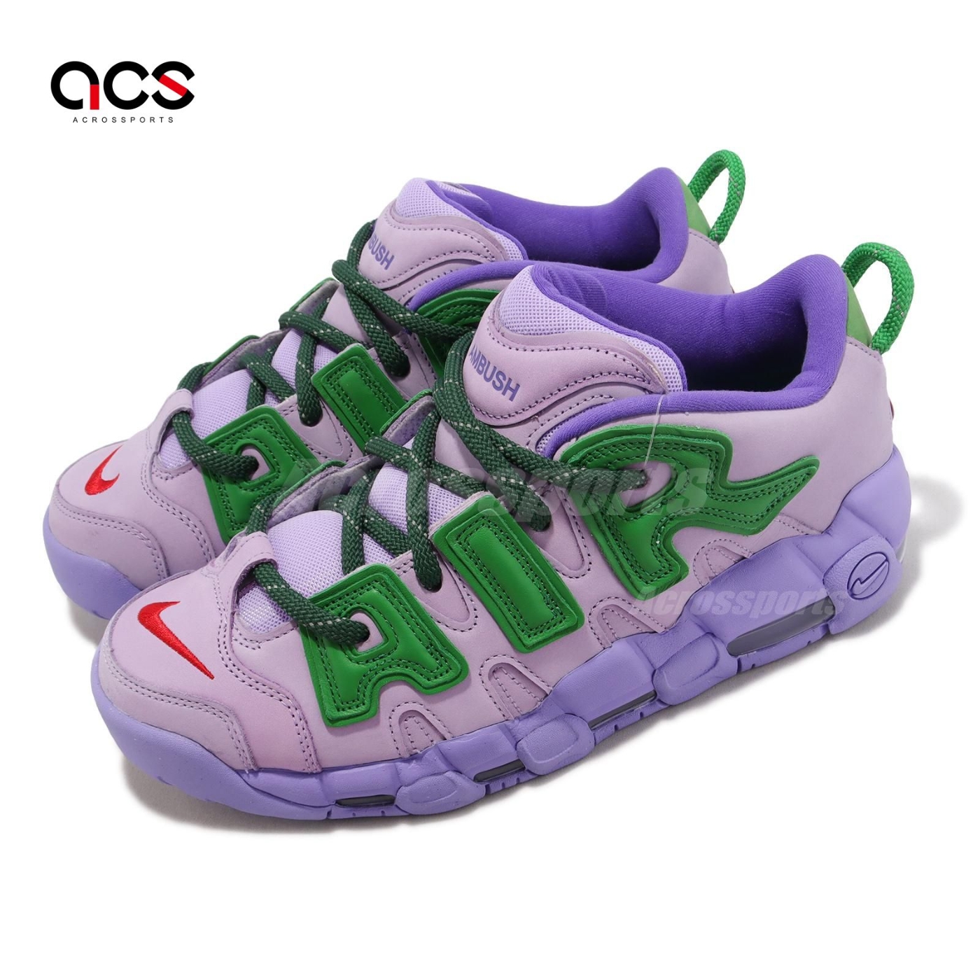 Nike x AMBUSH Air More Uptempo Low 紫綠聯名男女鞋大AIR 低筒FB1299