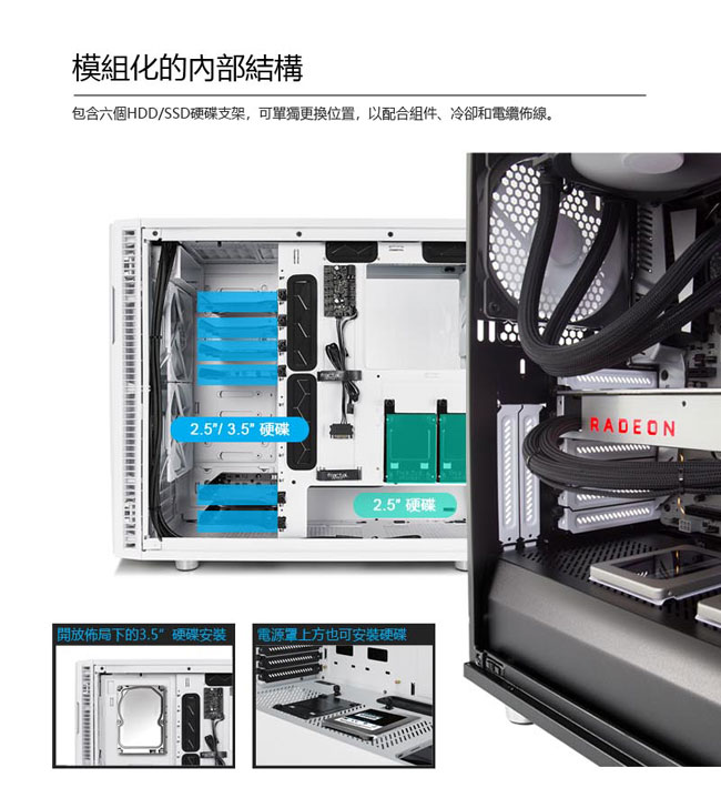 【Fractal Design】 Define R6C 極光白