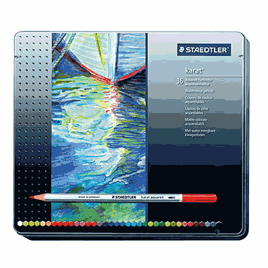 德國鐵甲武士STAEDTLER-金鑽級水彩色鉛筆 36色組