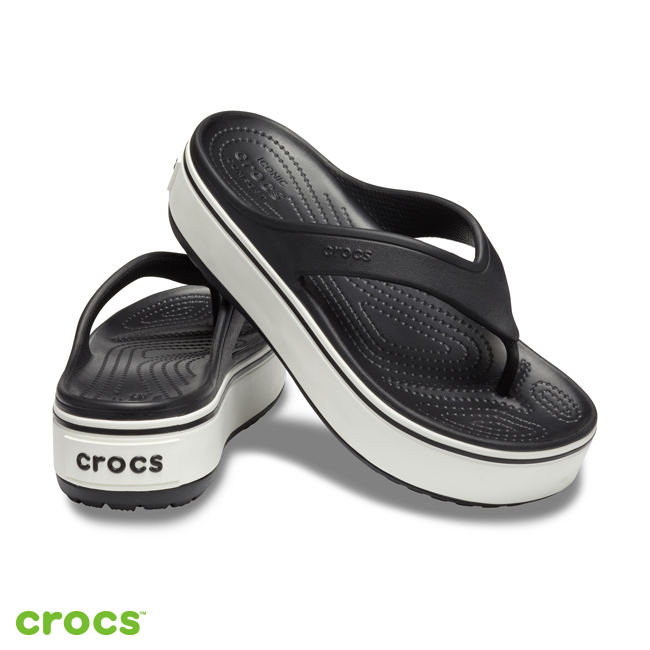 Crocs 卡駱馳 (中性鞋) 厚底卡駱班人字拖 205681-066