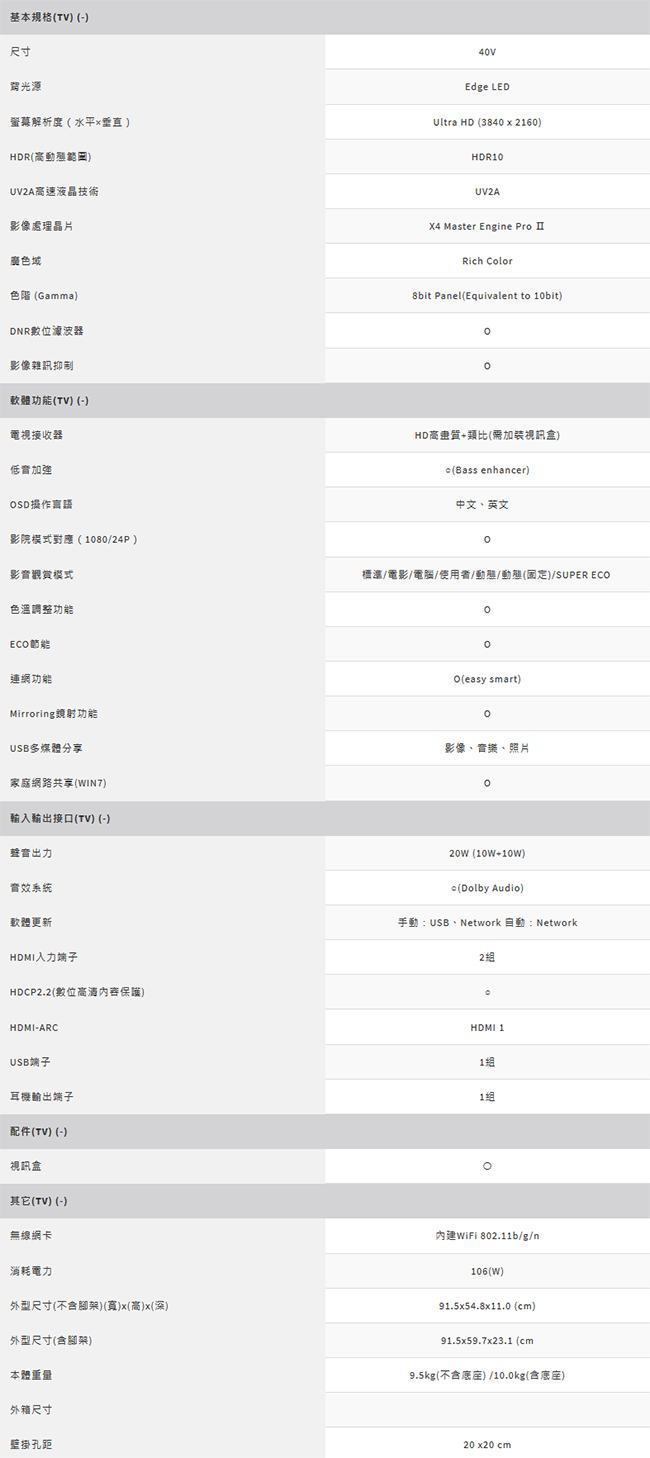 SHARP夏普 40吋 4K智慧連網顯示器 4T-C40AH1T