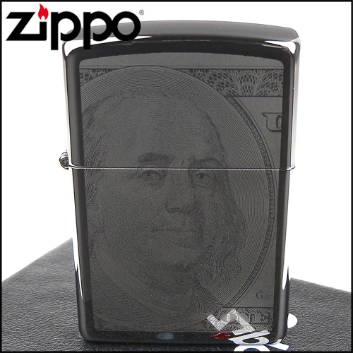 ZIPPO 美系~Currency Design-百元美鈔圖案正反兩面加工打火機