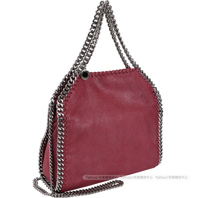 Stella McCartney Falabella Deer 小款 兩用鍊帶包(紅梨色)