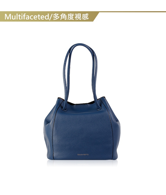 BRAUN BUFFEL -DELIA-P黛莉亞系列荔枝紋水桶包 - 沃荷藍