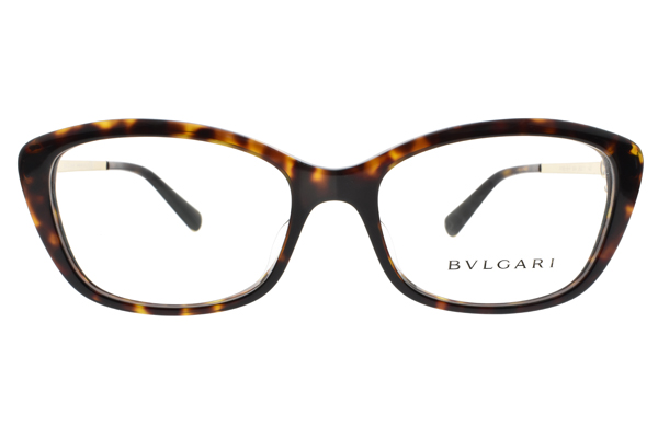 BVLGARI 眼鏡 唯美花朵鑽飾/琥珀-金#BG4145BF 504