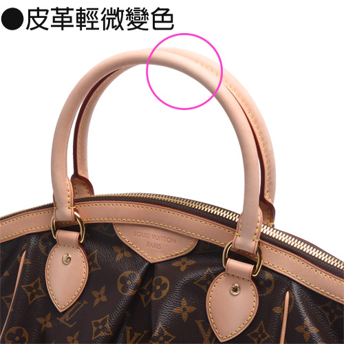 LV M40143經典Tivoli PM系列Monogram帆布印花牛皮飾邊手提包-展示品