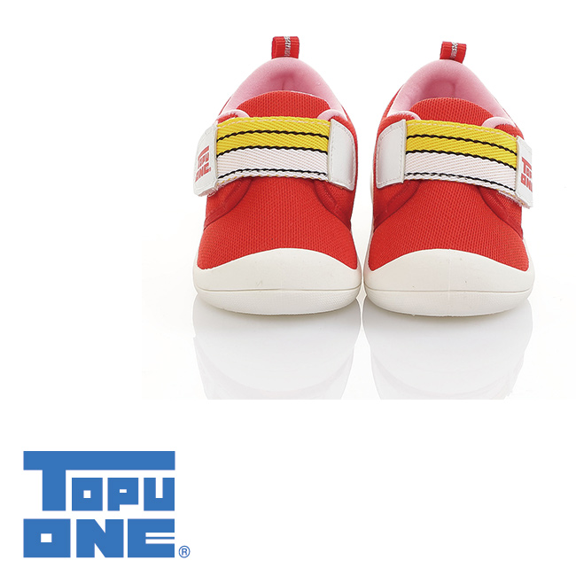 TOPUONE童鞋 輕量透氣減壓防滑室內外休閒鞋-紅