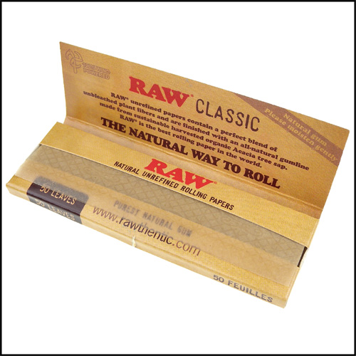 RAW 西班牙進口-CLASSIC 1 1/4-未漂白天然捲煙紙*3包