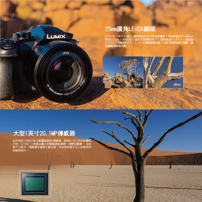 Panasonic LUMIX 4K高倍變焦相機 DC-FZ1000II 公司貨