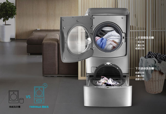 LG WD-S19TVC 19公斤洗脫烘滾筒洗衣機 整新福利品