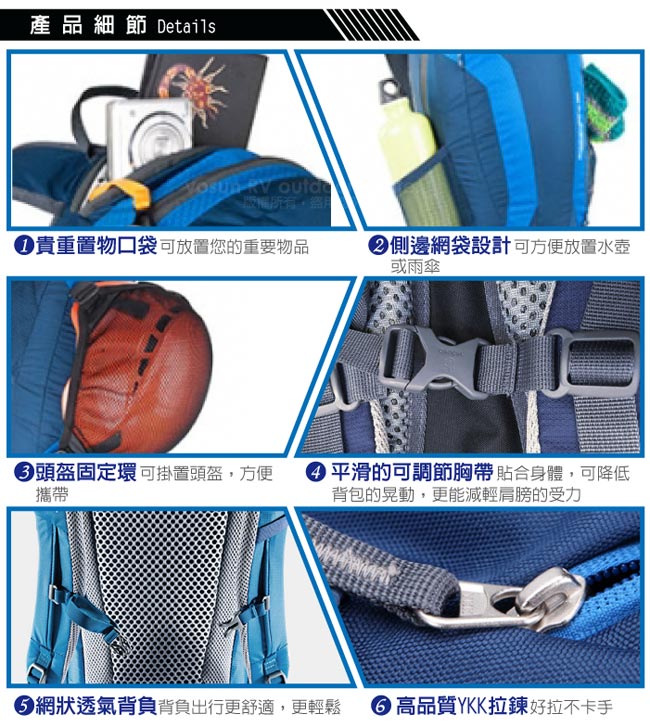 德國 Deuter Speed Lite 16L 輕量級透氣健行登山背包_藍/深藍