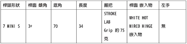 Callaway卡拉威 STROKE LAB 19 7 MINI S 推桿