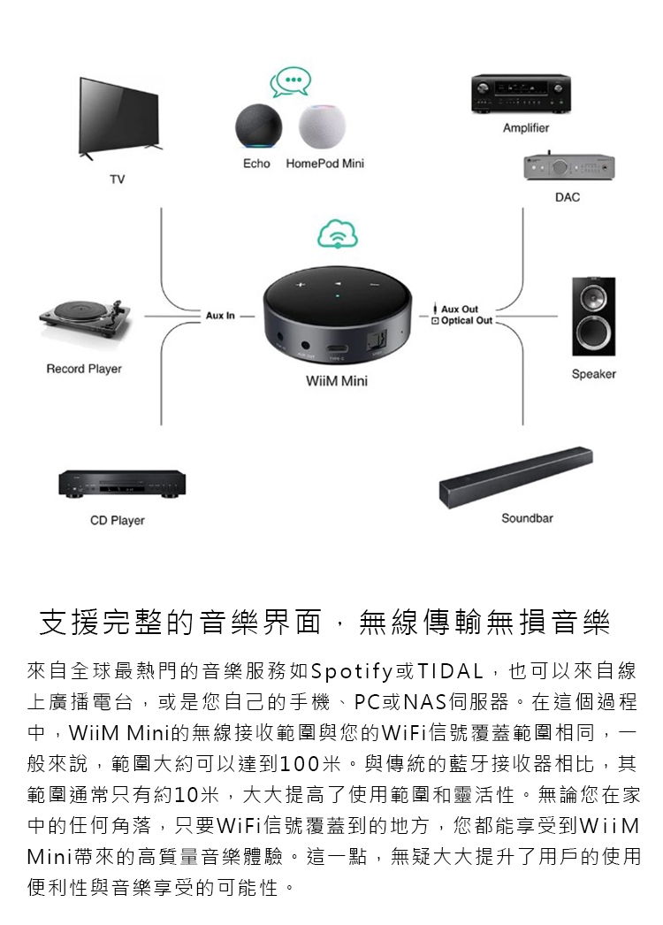 WiiM Mini 無線串流音樂播放器| 其他品牌| Yahoo奇摩購物中心