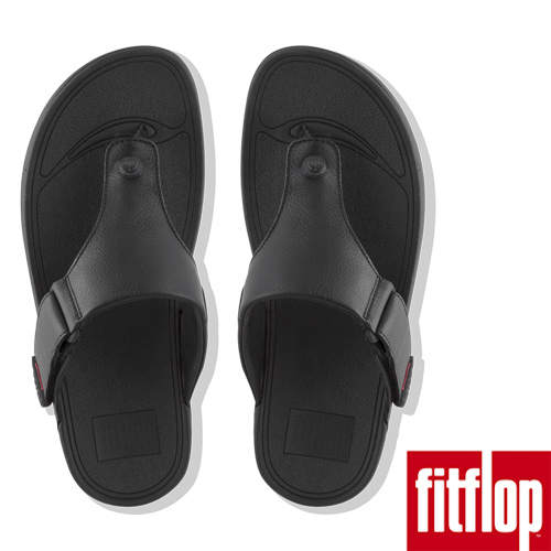 FitFlop TRAKK II LEATHER TOE-THONG-靚黑