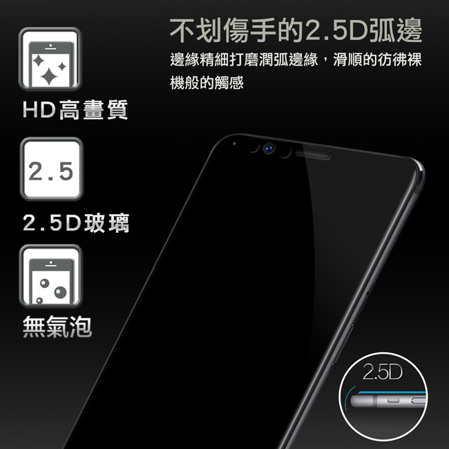 LUCCIDA NOKIA 6.1 Plus 9H防爆玻璃貼【2.5D滿版】
