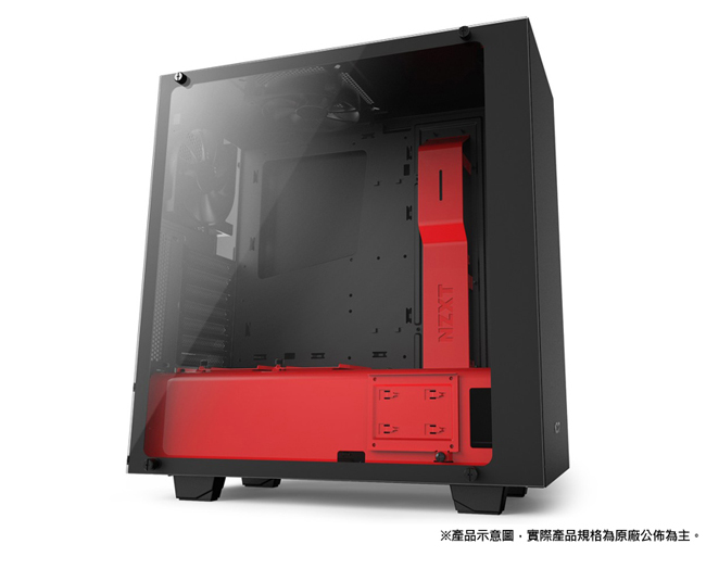 NZXT【Source 340 Elite】透側 ATX電腦機殼《黑紅》