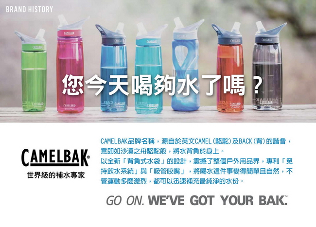 【美國 CamelBak】400ml eddy兒童吸管運動水瓶 恐龍化石