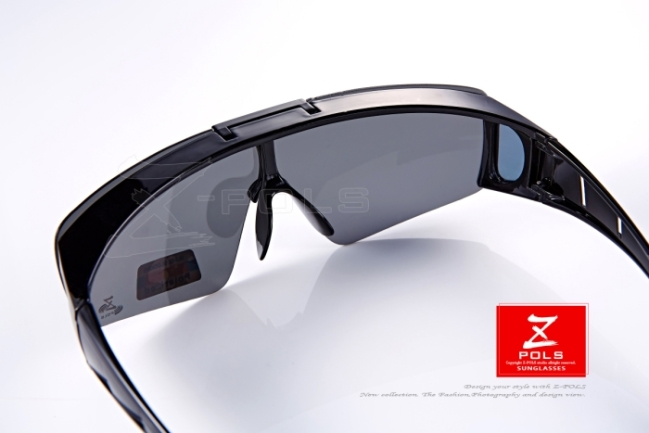 【Z-POLS】頂級設計可掀霧黑款 加大設計Polarized寶麗來偏光眼鏡