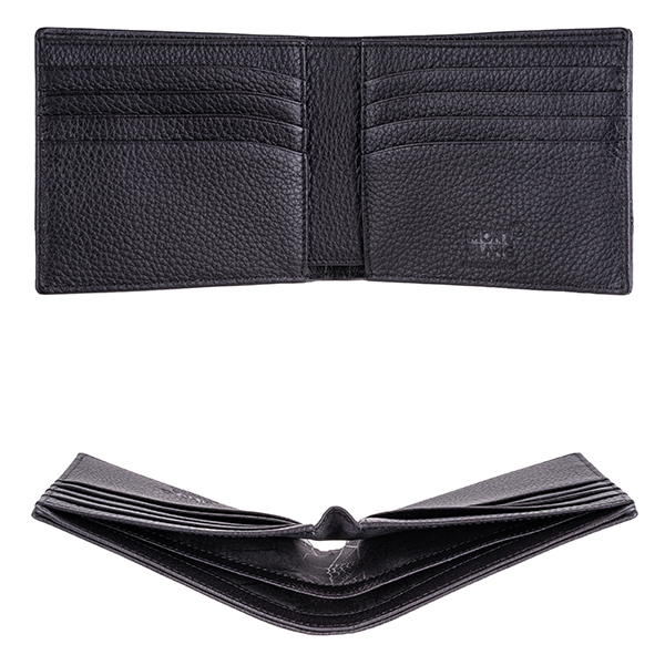 萬寶龍大班系列粒面軟皮8卡短夾