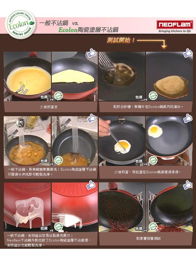 韓國NEOFLAM Smart Cook系列 陶瓷不沾低壓悶煮鍋24cm