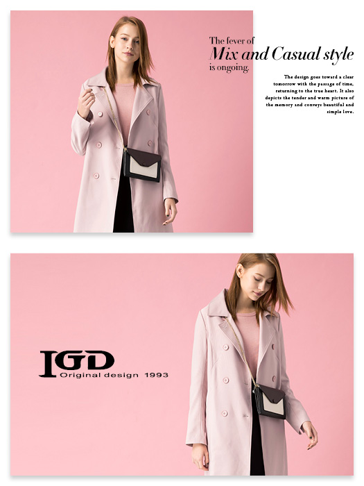 IGD英格麗 優雅縫珠拼接蕾絲包袖上衣-粉色